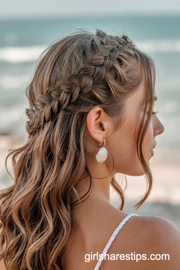 Waterfall Braid with Loose Waves