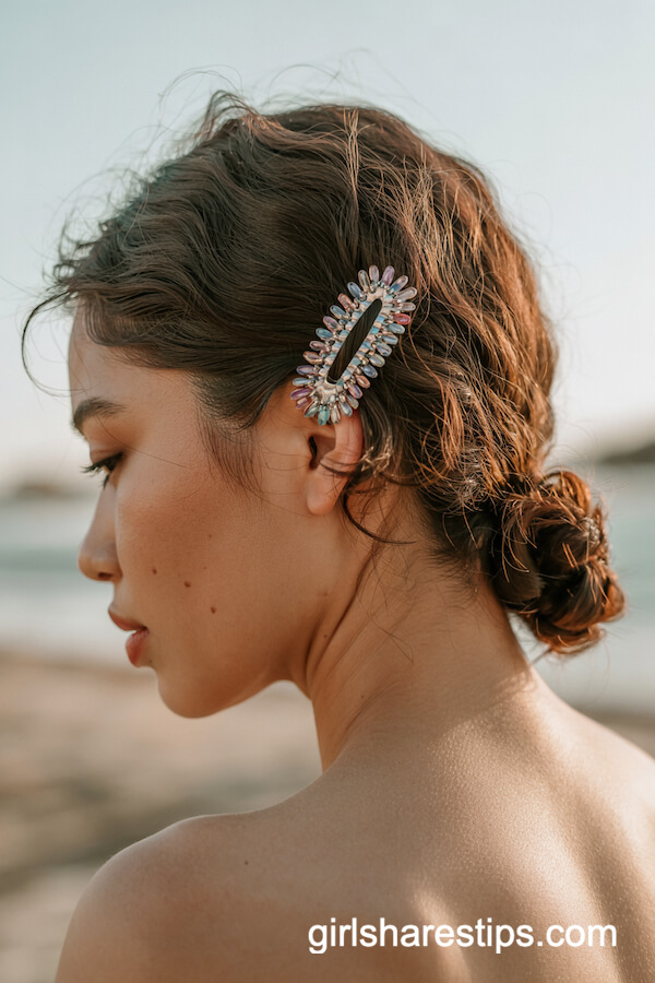 Twisted Low Ponytail with Statement Clip