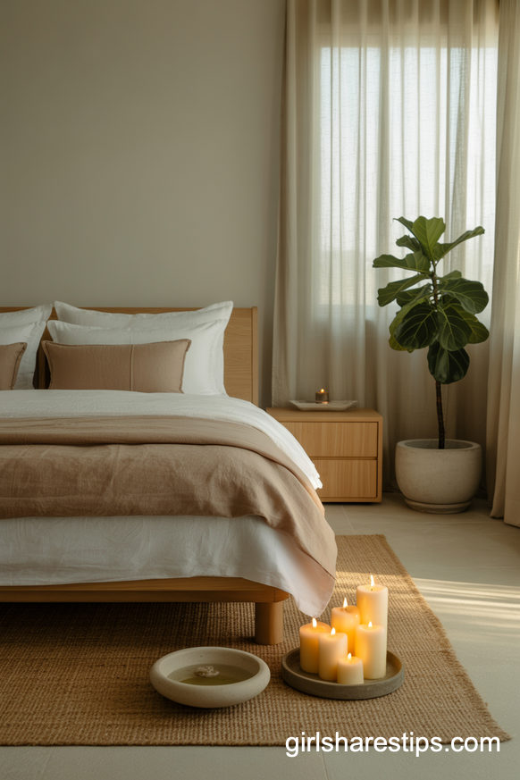 Zen-Inspired Bedroom for Relaxation and Wellness
