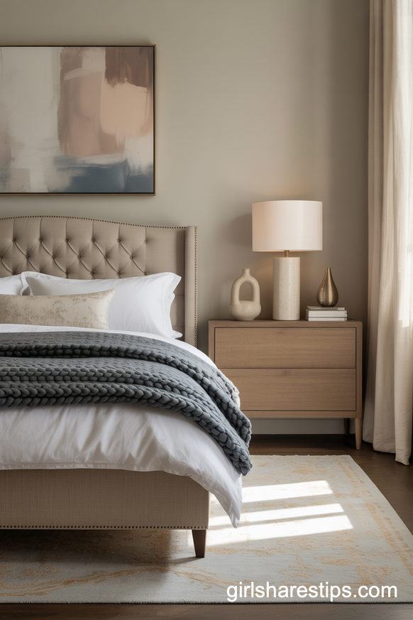 Transitional Bedroom Balancing Classic and Modern Style