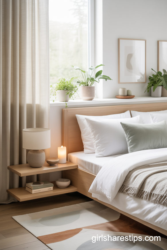 Scandinavian-Inspired Bedroom with Light, Airy Minimalism