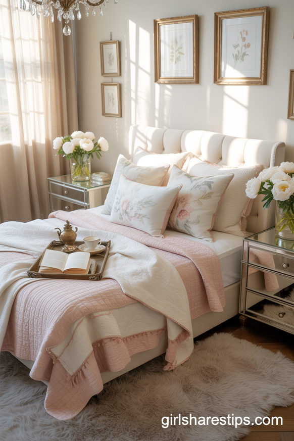Soft Romantic Bedroom with Feminine, Grown-Up Details