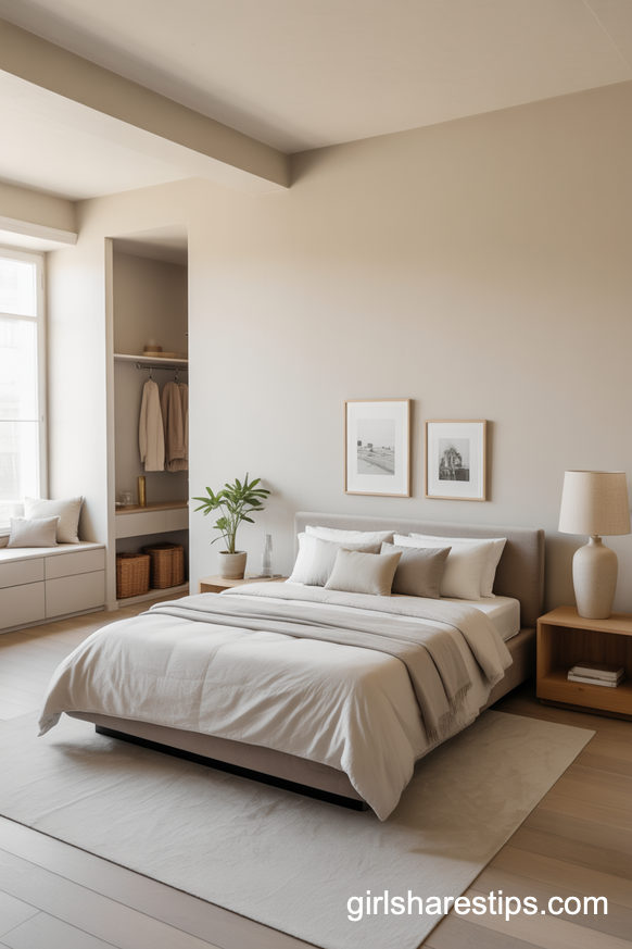 Minimalist Bedroom Oasis with Calm, Uncluttered Energy