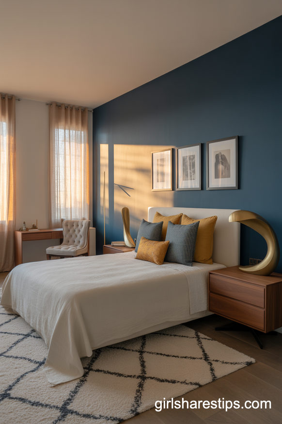 Bold Accent Wall Bedroom for a Confident, Polished Look