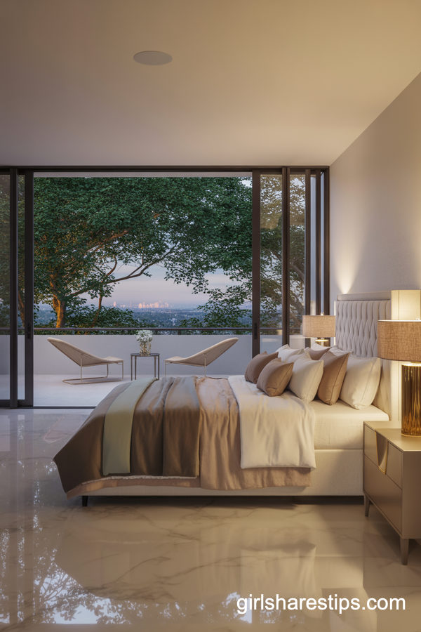 Luxury Master Bedroom with Spacious Lounge-Style Balcony