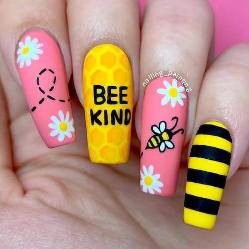 bee nail designs