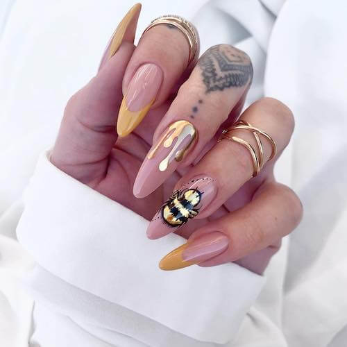 bee nail designs