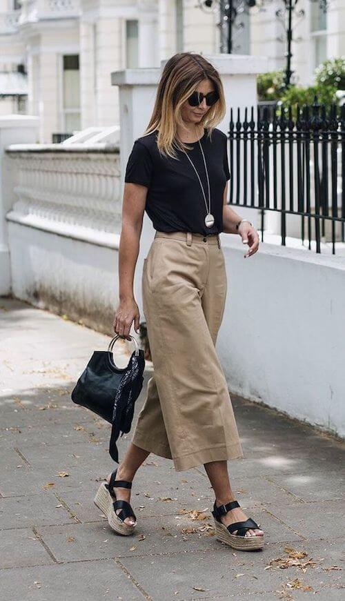 beige pants outfit