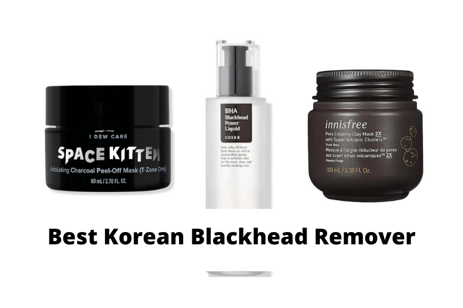 collage of the best Korean blackhead remover products