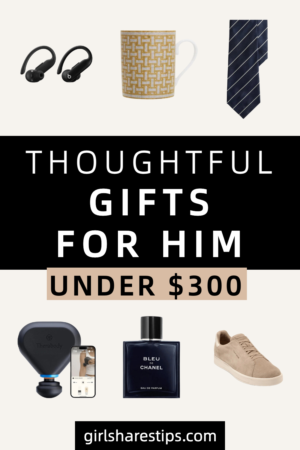 thoughtful gifts for him under $300 collage
