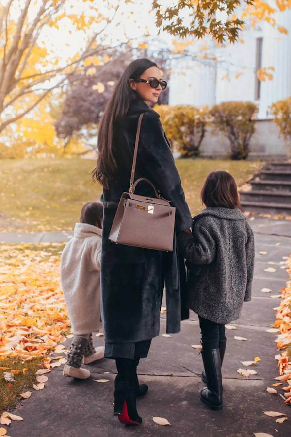 Fall Taupe Birkin Mom Aesthetic Outfit with Cozy Layers