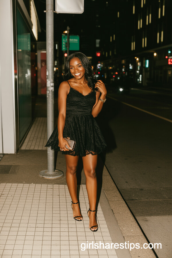 Black Lace Cocktail Dress