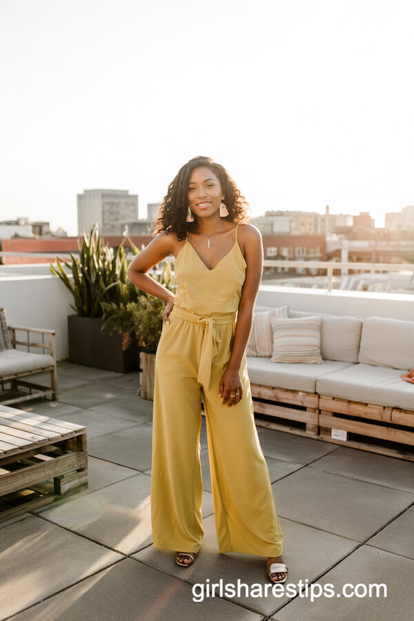 Bright Yellow Wide-Leg Jumpsuit