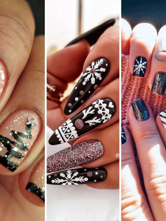 50+ Black Christmas Nail Ideas [2023] For A Stylish Winter Holiday