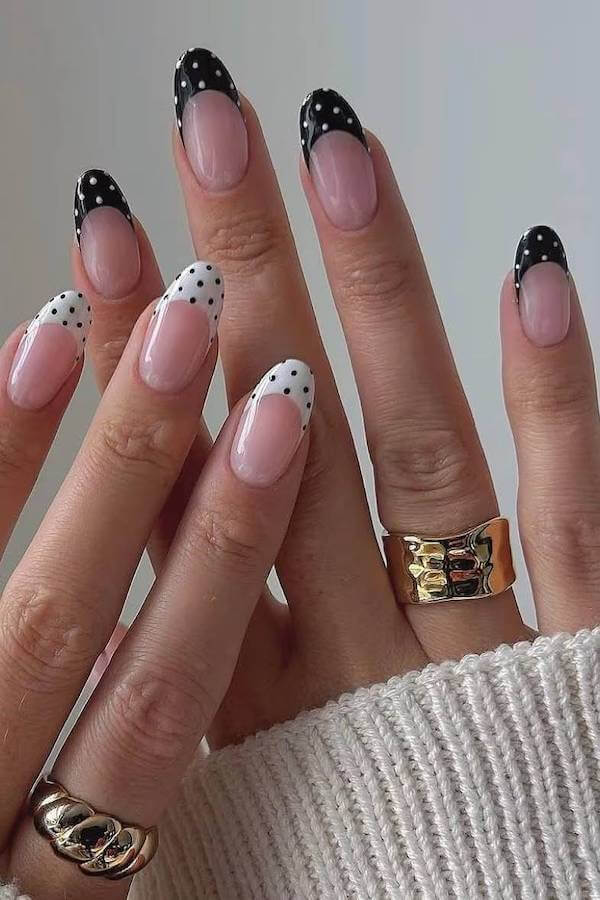Double French Polka Dot Nails