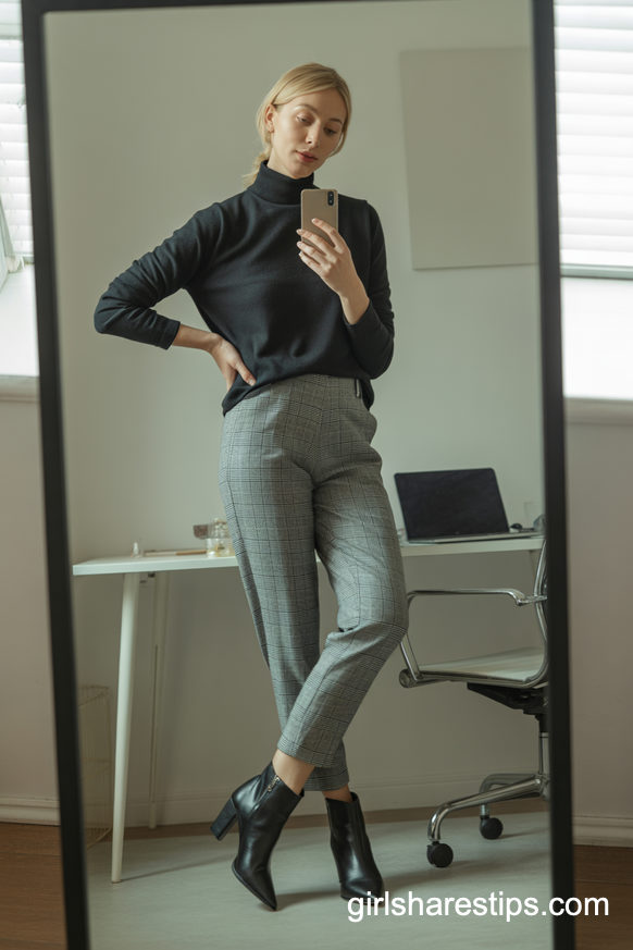21 Black Ankle Boots Outfit Ideas for Work Women Are Copying This Season