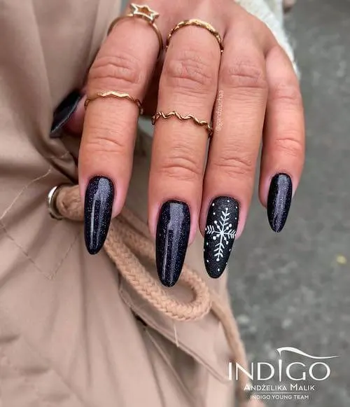 black christmas nail ideas