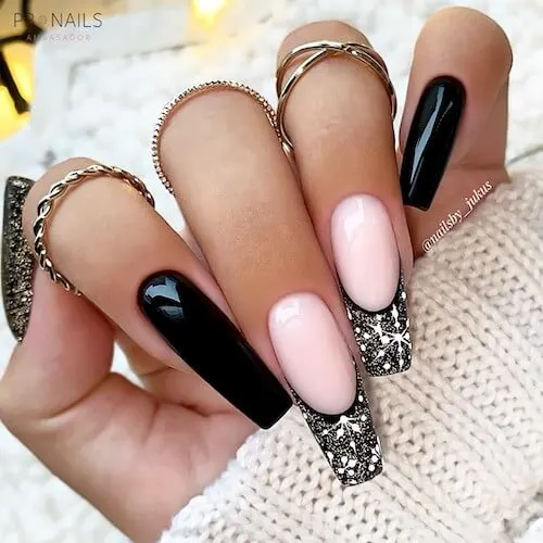 black christmas nail ideas