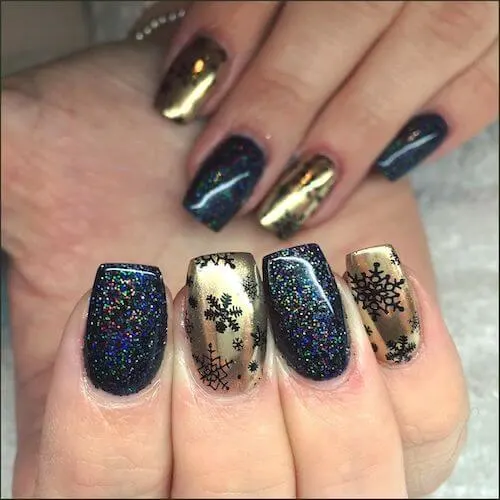 black christmas nail ideas