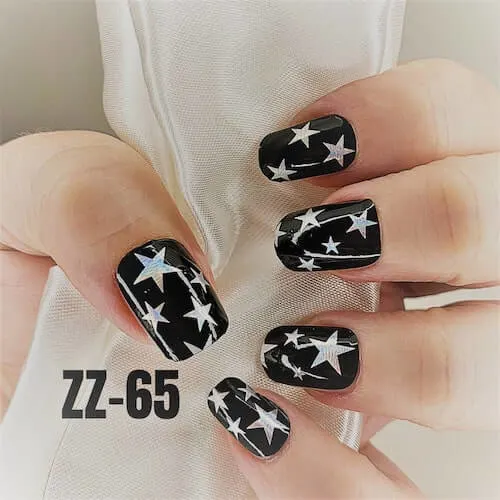 black christmas nail ideas