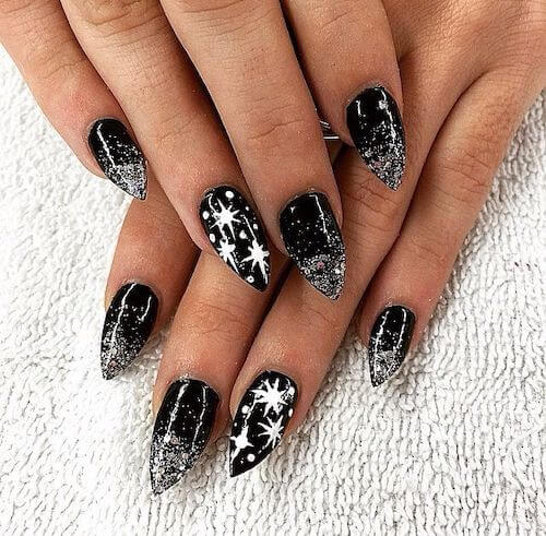 black christmas nail ideas