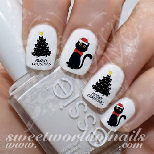 black christmas nail ideas