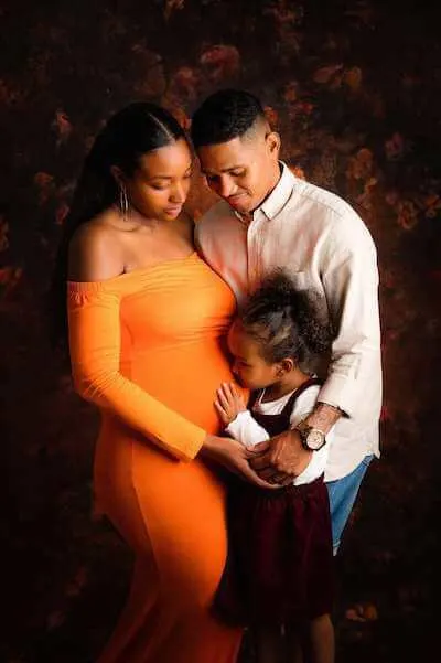 black couple maternity photoshoot ideas family members