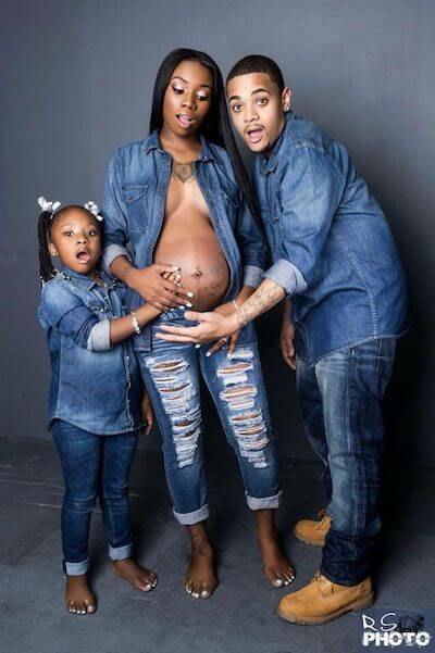 black couple maternity photoshoot ideas family members