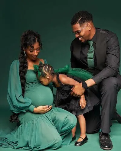 black couple maternity photoshoot ideas family members