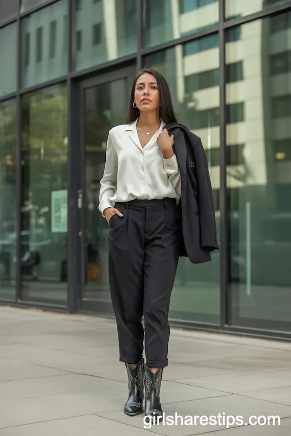Tailored Trousers and Blazer for a Professional Western Touch