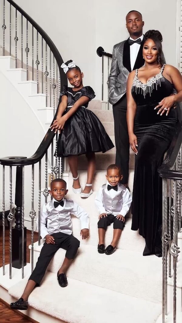 Black and Silver Formal Christmas Portrait