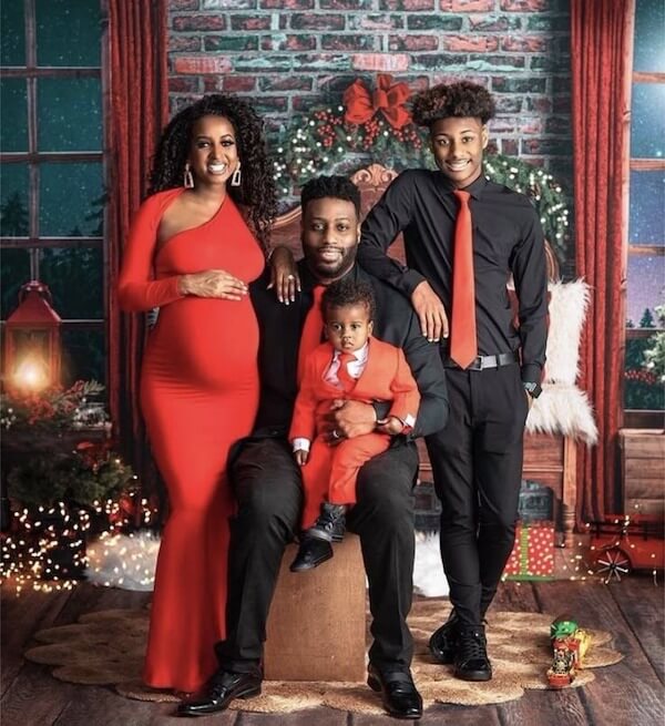 Red and Black Family Christmas Theme