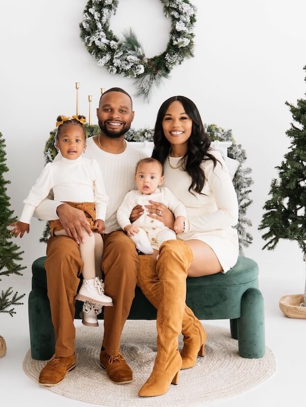 Cozy Neutral Family Christmas Look