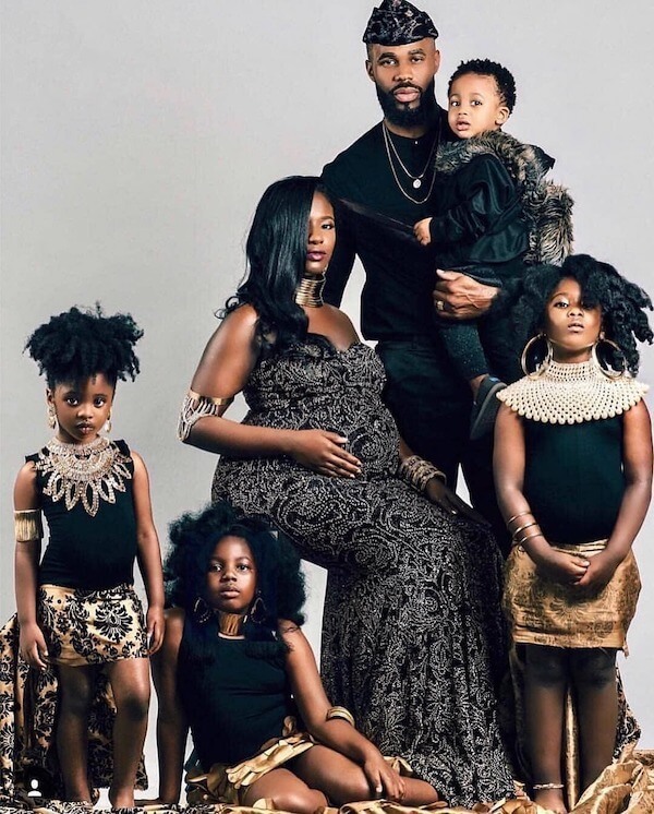 African-Inspired Christmas Family Photo