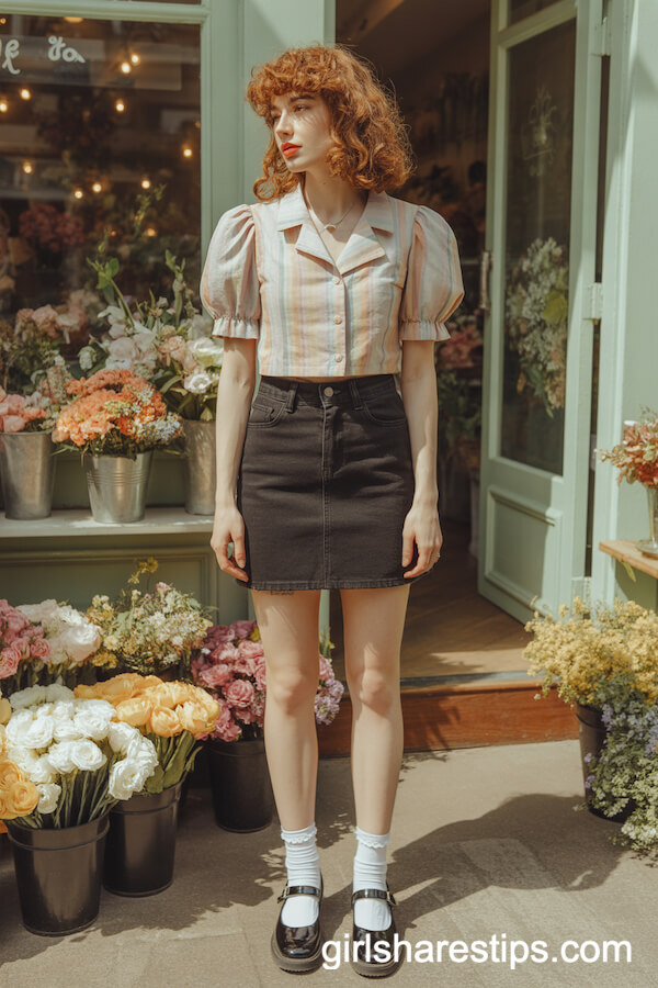 Modern Vintage: Puff-Sleeve Blouse and Mary Janes