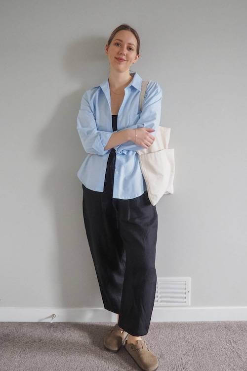 black linen pants outfit