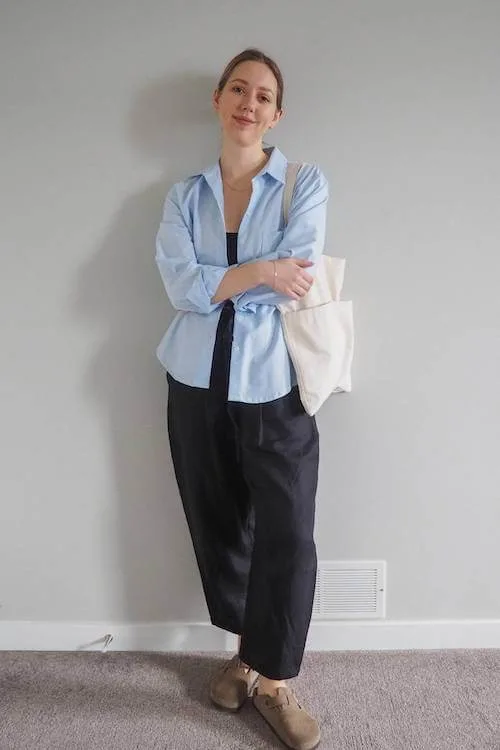 black linen pants outfit