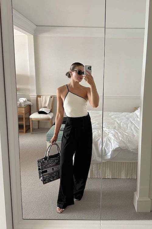 black linen pants outfit