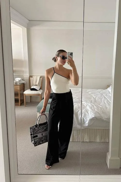 black linen pants outfit