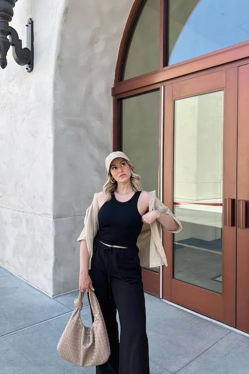 black linen pants outfit