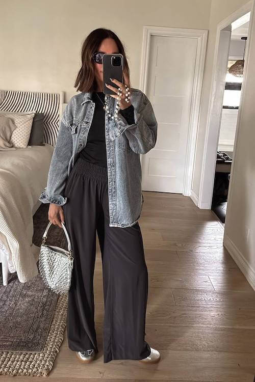 black linen pants outfit