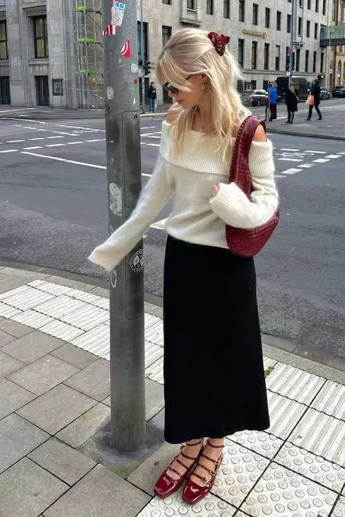 black skirt outfit ideas for women
