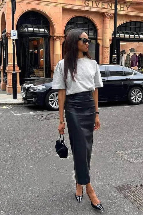 black skirt outfit ideas for women