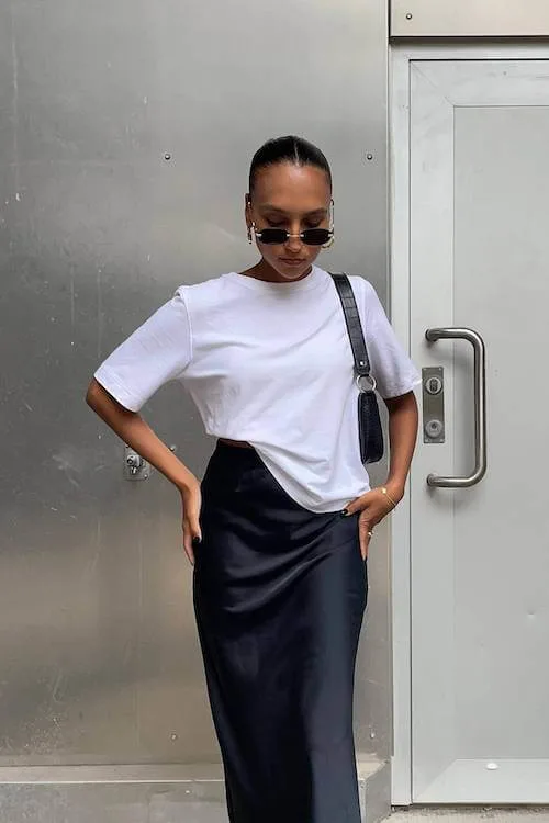 black skirt outfit ideas for women