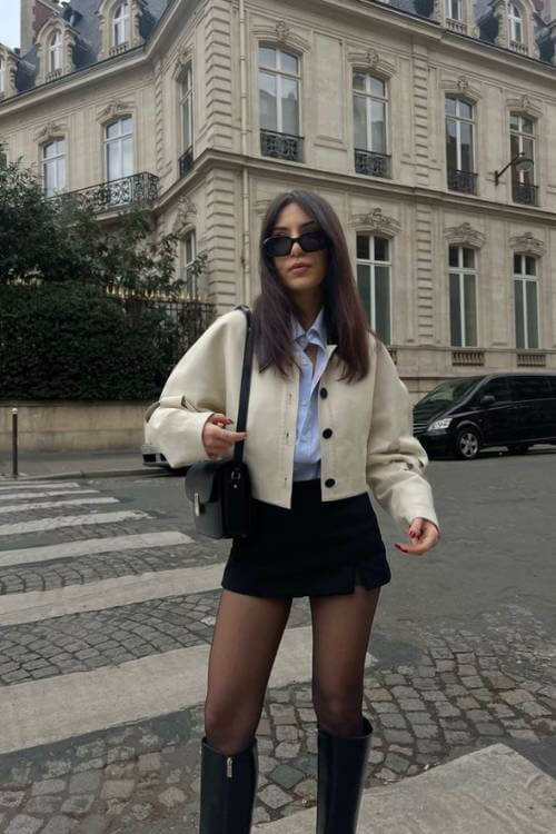 black skirt outfit ideas for women