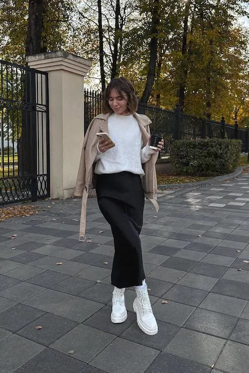 black skirt outfit ideas for women