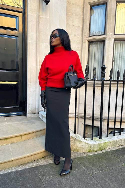 black skirt outfit ideas for women
