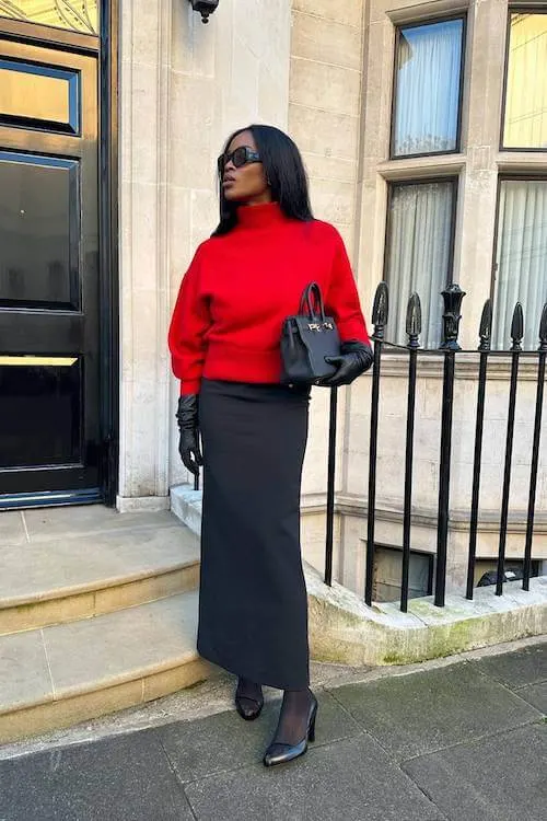 black skirt outfit ideas for women