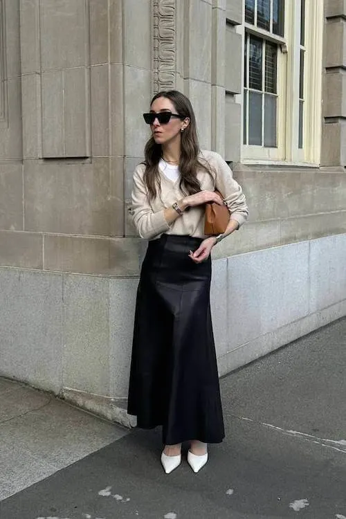 black skirt outfit ideas for women