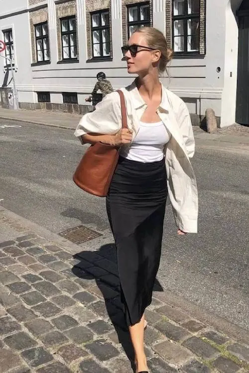 black skirt outfit ideas for women